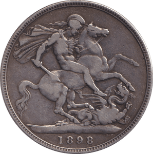 1898 CROWN ( FINE ) - CROWN - Cambridgeshire Coins