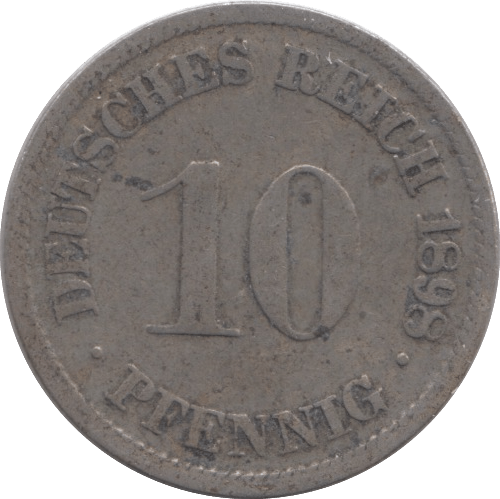 1898 SILVER 10 PFENNIG GERMANY - SILVER WORLD COINS - Cambridgeshire Coins