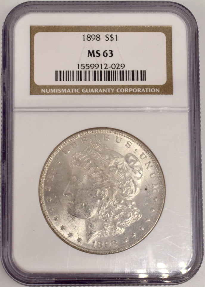 1898 SILVER MORGAN DOLLAR USA MS 63 - NGC SILVER COINS - Cambridgeshire Coins