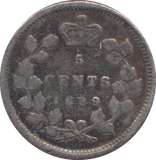 1899 FIVE CENTS CANADA - SILVER WORLD COINS - Cambridgeshire Coins