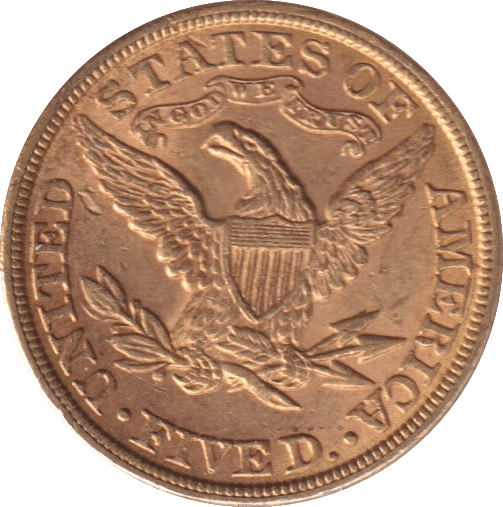 1899 GOLD FIVE DOLLARS USA - Gold World Coins - Cambridgeshire Coins