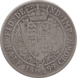 1899 HALFCROWN ( FINE ) - Halfcrown - Cambridgeshire Coins