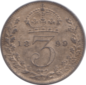 1899 MAUNDY THREEPENCE ( UNC ) - MAUNDY THREEPENCE - Cambridgeshire Coins