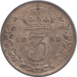 1899 MAUNDY THREEPENCE ( UNC ) - MAUNDY THREEPENCE - Cambridgeshire Coins