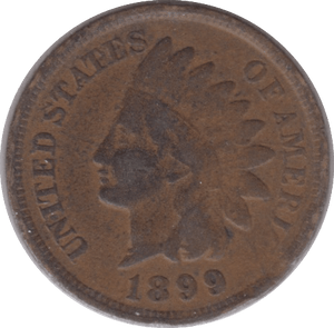 1899 ONE CENT USA - WORLD COINS - Cambridgeshire Coins