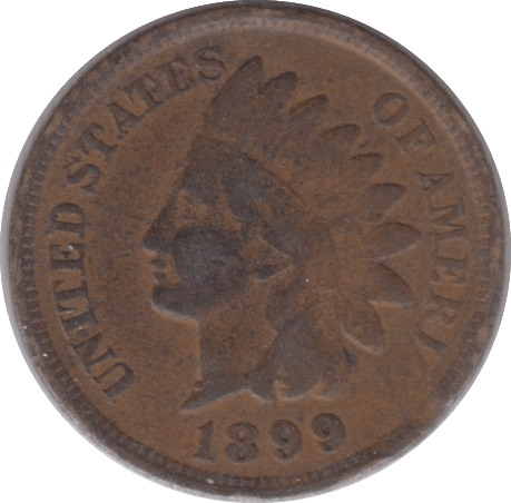 1899 ONE CENT USA - WORLD COINS - Cambridgeshire Coins