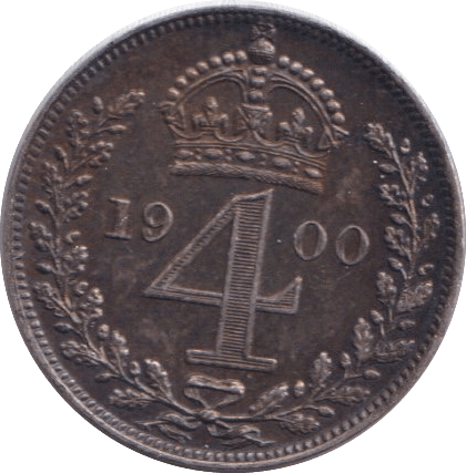 1900 FOURPENCE ( EF ) - FOURPENCE - Cambridgeshire Coins