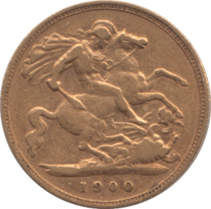 1900 HALF SOVEREIGN ( VF ) - HALF SOVEREIGN - Cambridgeshire Coins