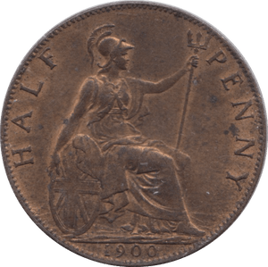 1900 HALFPENNY ( UNC ) - HALFPENNY - Cambridgeshire Coins