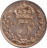 1900 MAUNDY THREEPENCE ( UNC ) - MAUNDY THREEPENCE - Cambridgeshire Coins