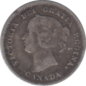 1900 SILVER FIVE CENTS CANADA - SILVER WORLD COINS - Cambridgeshire Coins