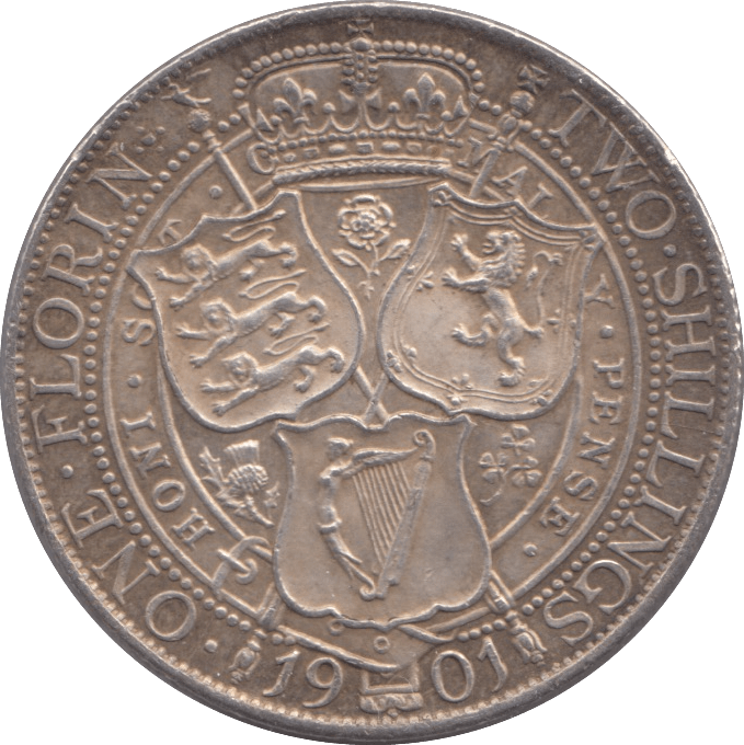 1901 FLORIN ( EF ) - FLORIN - Cambridgeshire Coins