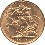 1901 GOLD SOVEREIGN ( AUNC ) - SOVEREIGN - Cambridgeshire Coins