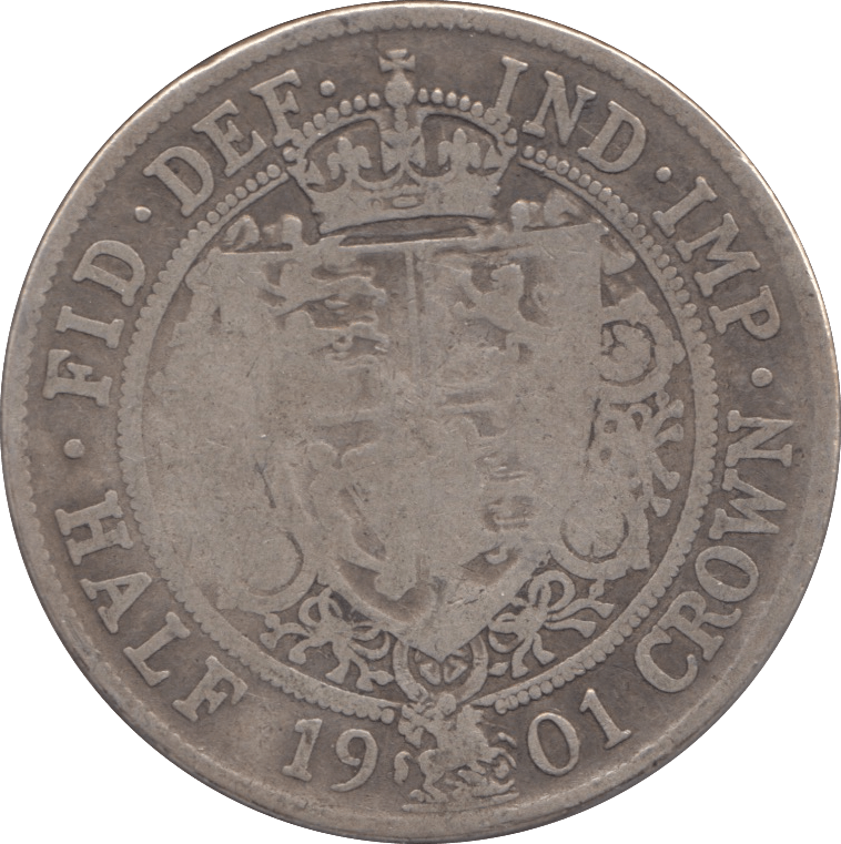 1901 HALFCROWN ( FINE ) - Halfcrown - Cambridgeshire Coins