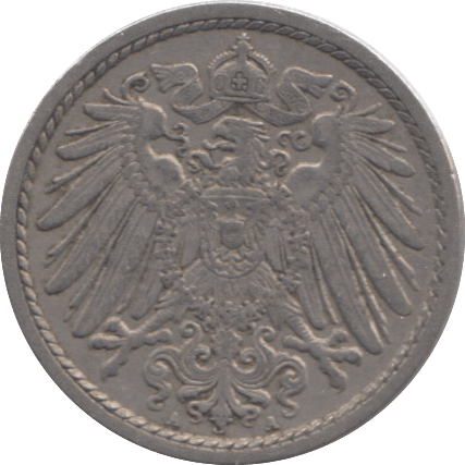 1901 SILVER GERMANY 5 PFENNIG - SILVER WORLD COINS - Cambridgeshire Coins