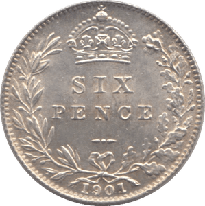 1901 SIXPENCE ( UNC ) - SIXPENCE - Cambridgeshire Coins