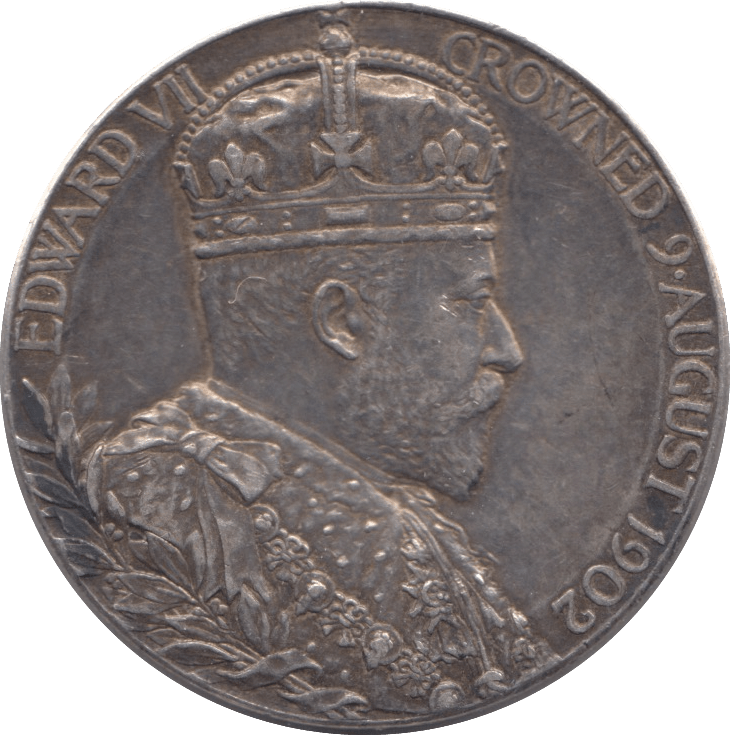 1902 CORONATION KING EDWARD VII QUEEN ALEXANDRA SILVER MEDALLION - MEDALS & MEDALLIONS - Cambridgeshire Coins