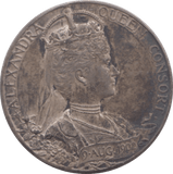 1902 CORONATION KING EDWARD VII QUEEN ALEXANDRA SILVER MEDALLION - MEDALS & MEDALLIONS - Cambridgeshire Coins