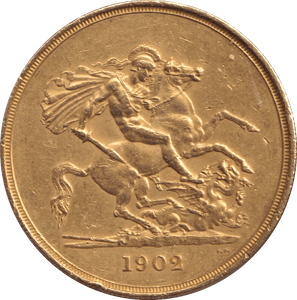 1902 GOLD FIVE POUND ( GVF ) - GOLD FIVE POUNDS - Cambridgeshire Coins