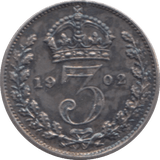 1902 MAUNDY THREEPENCE ( UNC ) - MAUNDY THREEPENCE - Cambridgeshire Coins