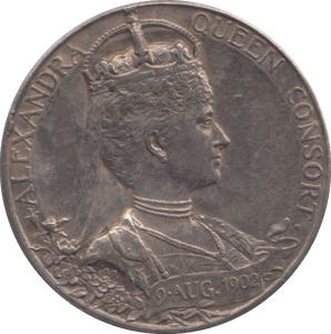 1902 SILVER KING EDWARD VII CORONATION MEDALLION - MEDALS & MEDALLIONS - Cambridgeshire Coins