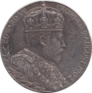 1902 SILVER KING EDWARD VII CORONATION MEDALLION - MEDALS & MEDALLIONS - Cambridgeshire Coins