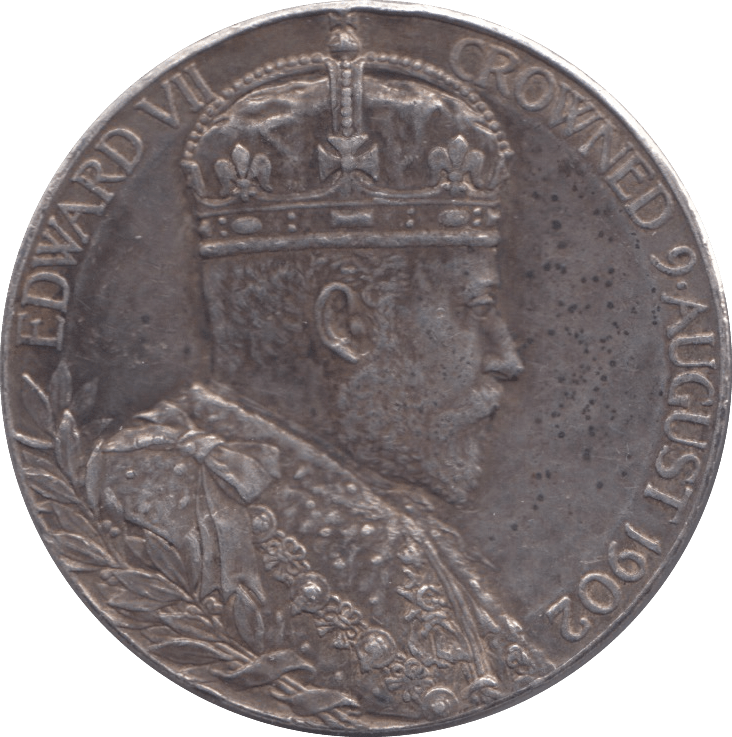 1902 SILVER KING EDWARD VII CORONATION MEDALLION - MEDALS & MEDALLIONS - Cambridgeshire Coins