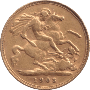 1903 GOLD HALF SOVEREIGN ( GF ) - HALF SOVEREIGN - Cambridgeshire Coins