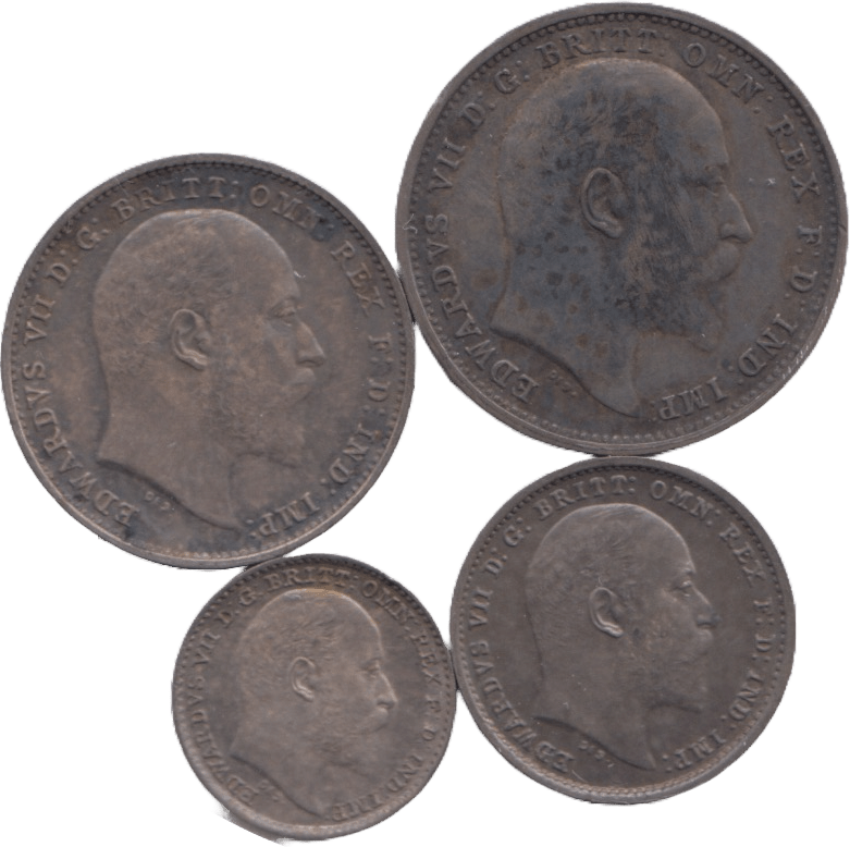 1904 MAUNDY SET EDWARD VII - Maundy Set - Cambridgeshire Coins