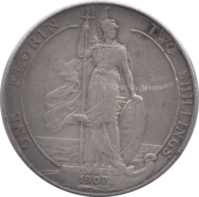 1907 FLORIN ( VF ) - FLORIN - Cambridgeshire Coins