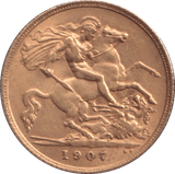 1907 GOLD HALF SOVEREIGN ( GVF ) - HALF SOVEREIGN - Cambridgeshire Coins