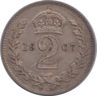 1907 MAUNDY TWOPENCE ( AUNC ) - MAUNDY TWOPENCE - Cambridgeshire Coins