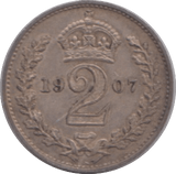 1907 MAUNDY TWOPENCE ( AUNC ) - MAUNDY TWOPENCE - Cambridgeshire Coins