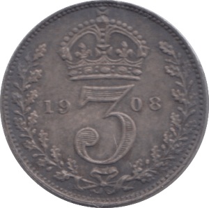 1908 MAUNDY THREEPENCE ( AUNC ) - MAUNDY THREEPENCE - Cambridgeshire Coins