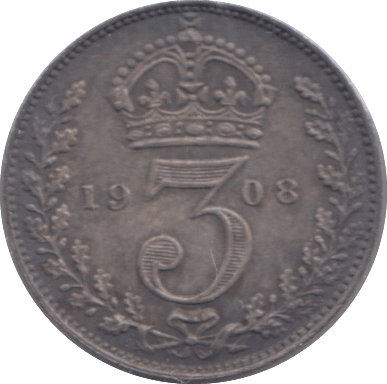 1908 MAUNDY THREEPENCE ( AUNC ) - MAUNDY THREEPENCE - Cambridgeshire Coins