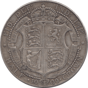 1909 HALFCROWN ( FINE ) - HALFCROWN - Cambridgeshire Coins