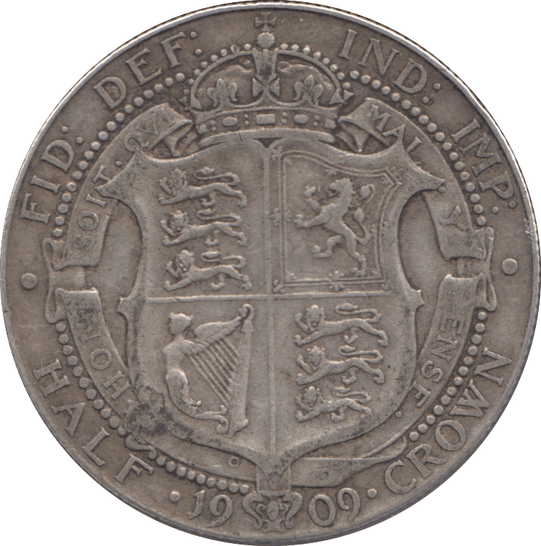 1909 HALFCROWN ( FINE ) - HALFCROWN - Cambridgeshire Coins