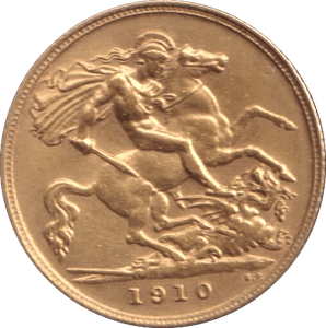 1910 GOLD HALF SOVEREIGN ( UNC ) - HALF SOVEREIGN - Cambridgeshire Coins