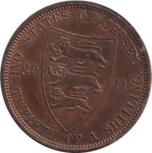 1911 1/12 SHILLING - PENNY - Cambridgeshire Coins