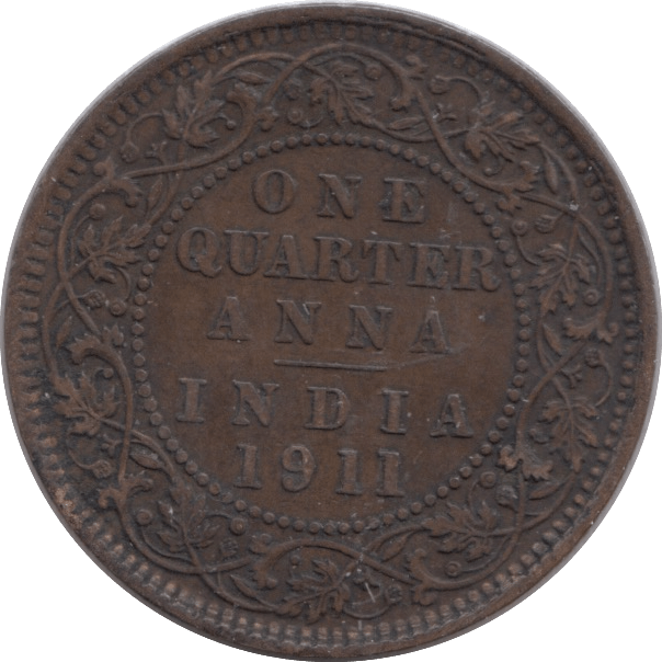 1911 1/4 ANNA BRITISH INDIA - WORLD COINS - Cambridgeshire Coins