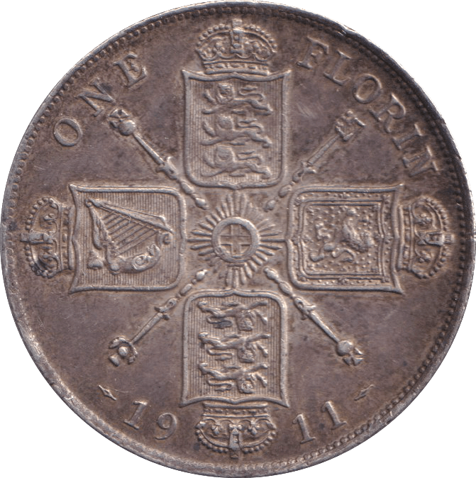 1911 FLORIN ( GVF ) - FLORIN - Cambridgeshire Coins
