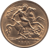 1911 GOLD HALF SOVEREIGN ( EF ) - Half Sovereign - Cambridgeshire Coins