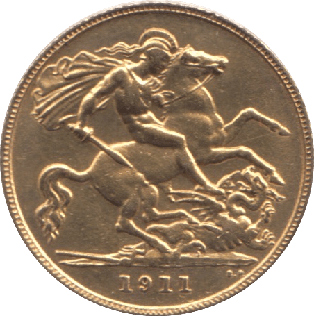 1911 GOLD HALF SOVEREIGN ( GVF ) - Half Sovereign - Cambridgeshire Coins