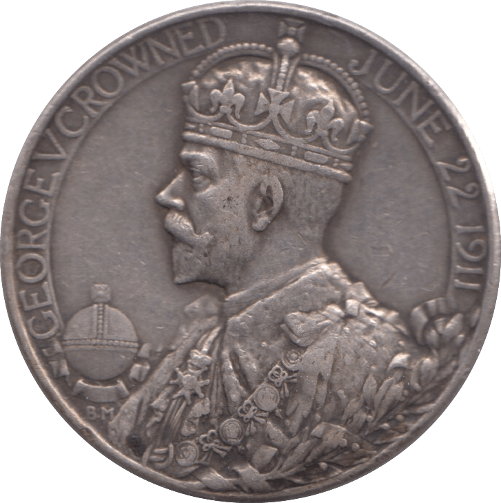 1911 SILVER GEORGE V CORONATION MEDALLION - MEDALS & MEDALLIONS - Cambridgeshire Coins