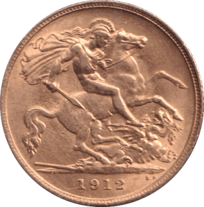 1912 GOLD HALF SOVEREIGN ( AUNC ) - HALF SOVEREIGN - Cambridgeshire Coins