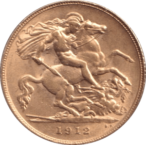 1912 GOLD HALF SOVEREIGN ( EF ) 2 - HALF SOVEREIGN - Cambridgeshire Coins