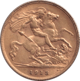 1913 GOLD HALF SOVEREIGN ( GVF ) - HALF SOVEREIGN - Cambridgeshire Coins