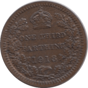 1913 ONE THIRD FARTHING ( UNC ) - One Third Farthing - Cambridgeshire Coins