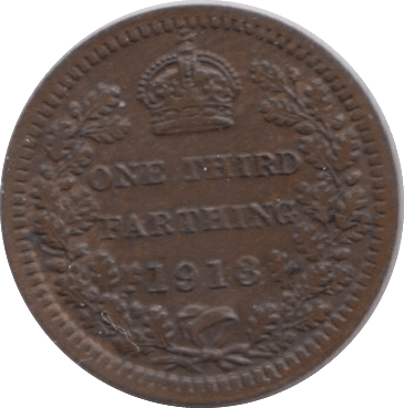 1913 ONE THIRD FARTHING ( UNC ) - One Third Farthing - Cambridgeshire Coins