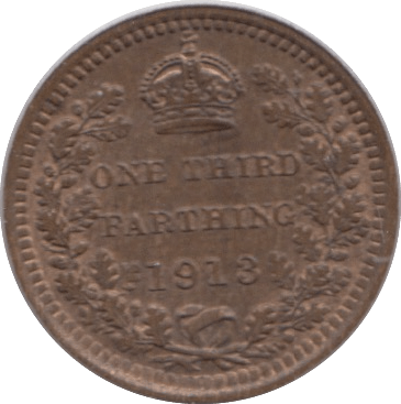 1913 ONE THIRD FARTHING ( UNC ) - One Third Farthing - Cambridgeshire Coins